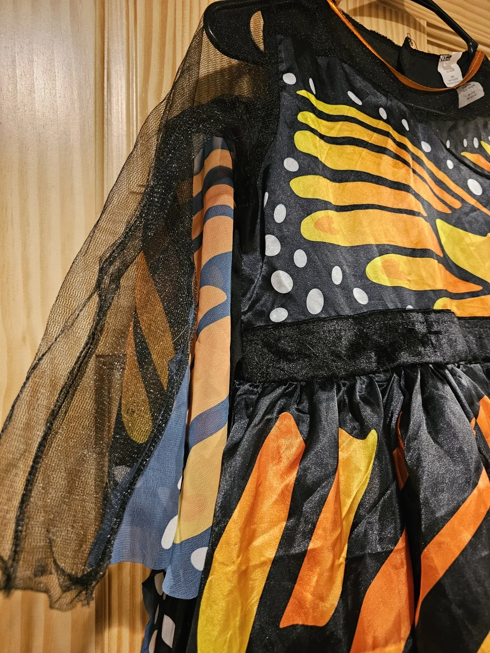 Butterfly Costume Medium Kids Dress Monarch Halloween Girls - Picture 4 of 10